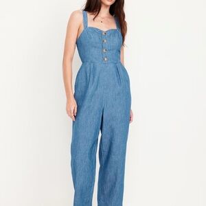 Old Navy Blue Denim Romper